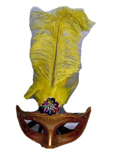 3 Halloween Red Eye Feather Mask Fancy Dress Night Party Y