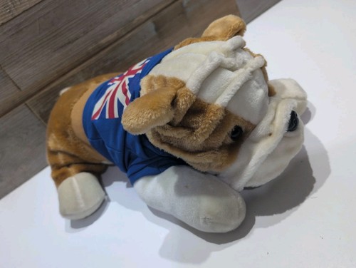 British bulldog lying soft toy - lying,