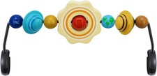 Baby Bouncer Toy Bar, Sun & Planets Hand-painted Wooden Toy for Baby Bouncer NEW