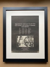 SUZI QUATRO/COZY POWELL RAK ROCKS BRITTAIN TOUR 1975 (FRAMED) POSTER SIZED origi