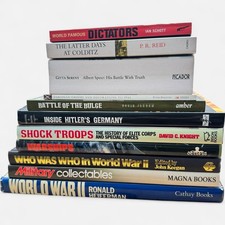 Military History  Book Bundle X11 WWII Dictators Colditz Speer Bulge Warships
