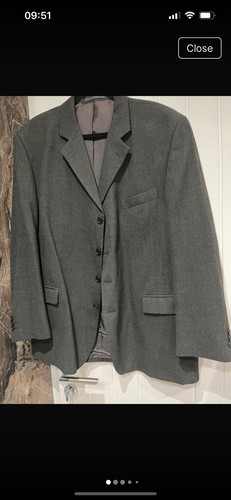 Button men grey suit xxl - grey,
