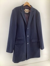 The Spitalfields Clothing Co Navy Blue Coat Size M L Wool Blend 48" Chest