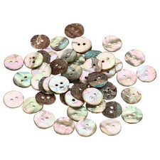 50Pcs Natural Shell Button, 2