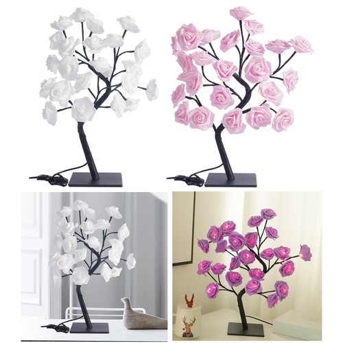 Table lamp rose flower - table, desk
