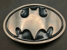 Vintage Batman DC Comics Oval Logo Belt Buckle 10×6.5cm fits 4cm strap