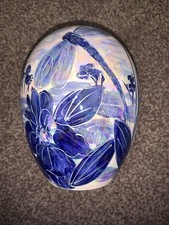 Anita Harris blue and  white