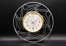 11" Vintage Clock - Early 80s - Cutlery, Forks, Spoons - Diner - Lunch Breakfast