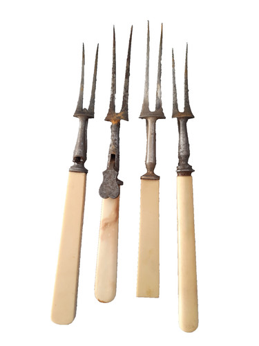 Antique 19th victorian forks - 19th, c