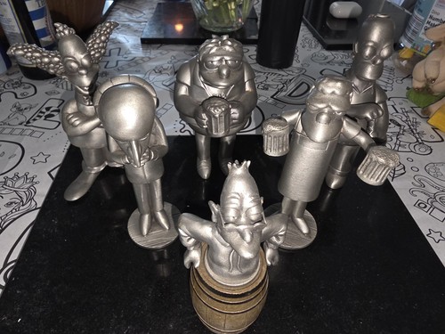 Simpsons pewter barwear set - simpsons,