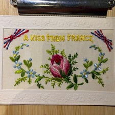 World War one Silk postcard