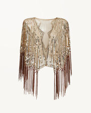 Sequin Evening Wraps Bridal Wedding Shawl Women's Cape Up Shrug For 1920s Gatsby