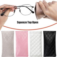 2Pcs Pack Leather Glasses Case