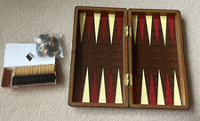 Yenigun Tavla Luxury, Lacquered, Veneered Wooden Chess Board Box & Games