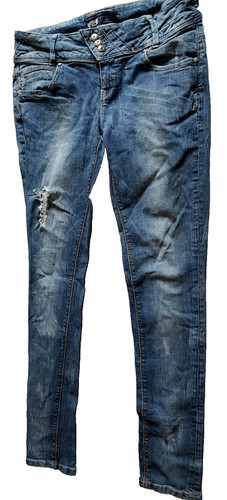 Yesyes blue distressed jeans - blue,