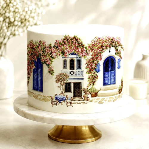 Santorini edible cake - wrap, –