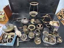 Antique Job Lot Of Oil Lamp