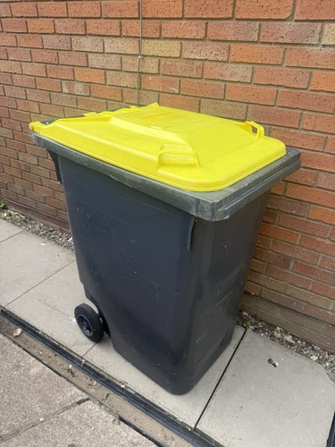 Black 360l wheelie bin - black, with