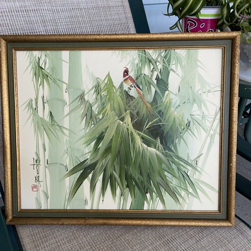 Chinese bird bamboo - bird,