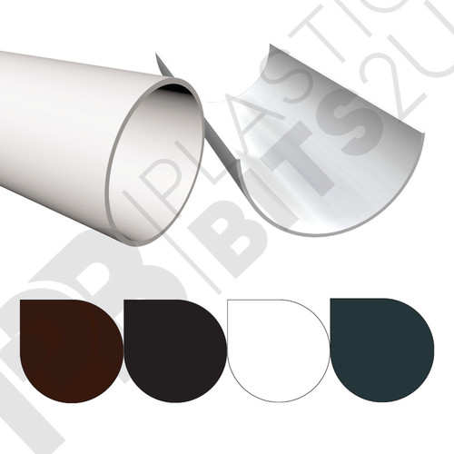 Guttering down pipe round 1m - round,