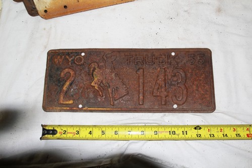1955 wyoming license plate - 1955,