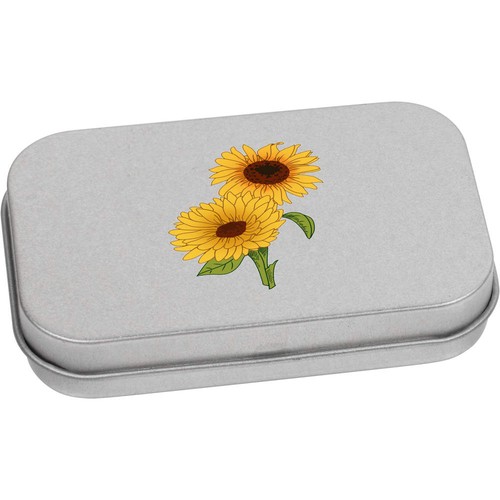 Sunflowers metal hinged tin - metal,