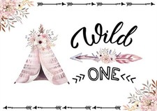 Boho Wild One Pink Backdrop