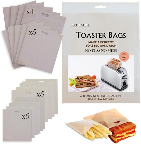 20pack toaster bags reusable - bags,