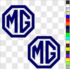 MG x 2 stickers decals  logos