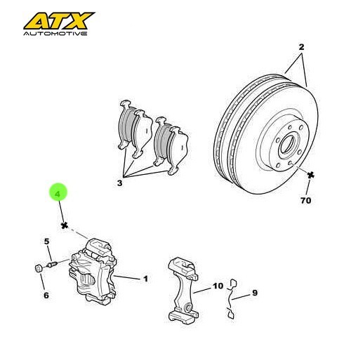 Front brake caliper mounting - brake,