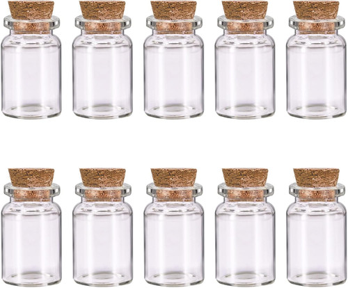 Pcs small glass bottles - 10,