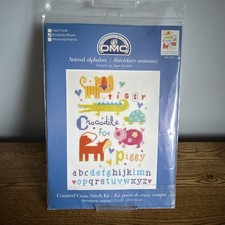 DMC 'ANIMAL ALPHABET' Counted Cross Stitch Kit. Designed by Jayne Schofield.
