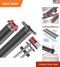 Garage Door Torsion Springs Pair Carbon Steel 1.75'' Winding Bars Included