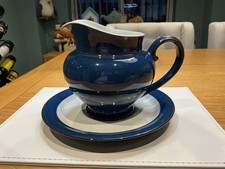 DENBY  BOSTON GRAVY JUG AND SAUCER STONEWARE TABLEWARE EXCELLENT CONDITION
