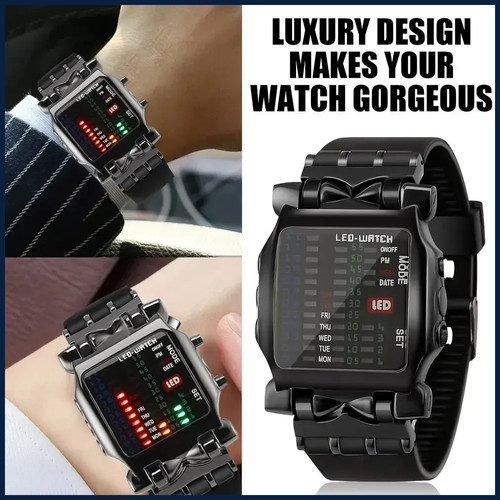 Binary led watch - binary,