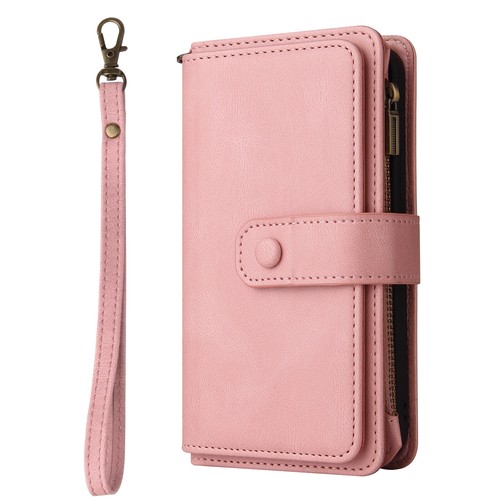 Zipper leather flip wallet - flip,