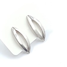 Sea Gems Earrings Sterling Silver 925 SG Stud Butterfly Leaf Shape Modernist
