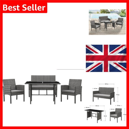 Grey porto garden rattan - grey,