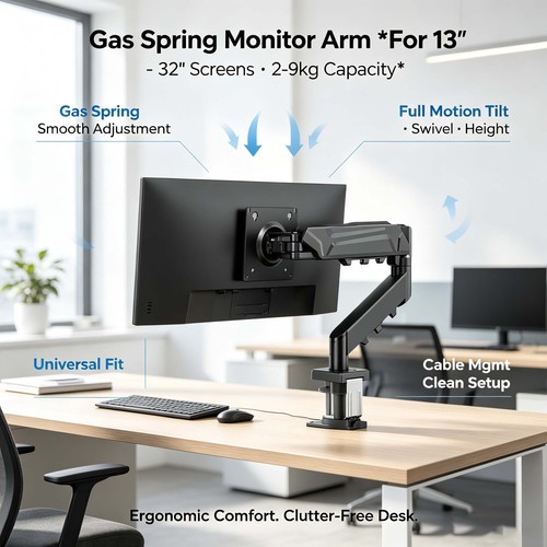 Single monitor arm desk - monitor,