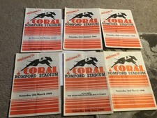 6 x Romford Greyhound Race Cards 1988/1991.