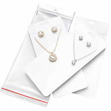 Large White Plain Earring