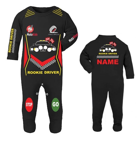 Car racing rookie driver black