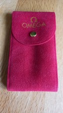 Omega Watch Travel Case Pouch & Insert - Red Velvet 