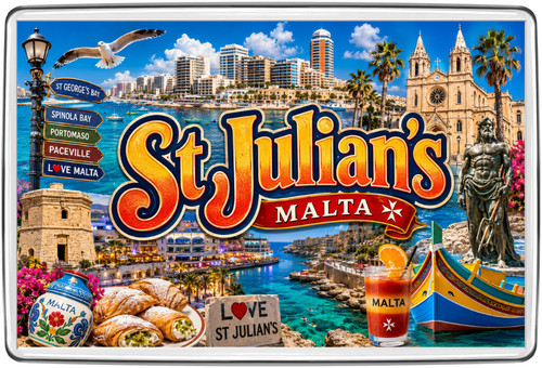 Julians malta fridge magnet - st,