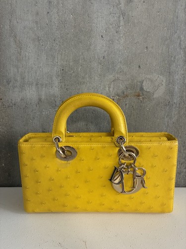 Dior lady joy yellow ostrich - dior,