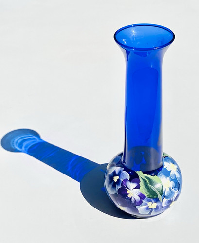 Indiana cobalt blue art glass - art,