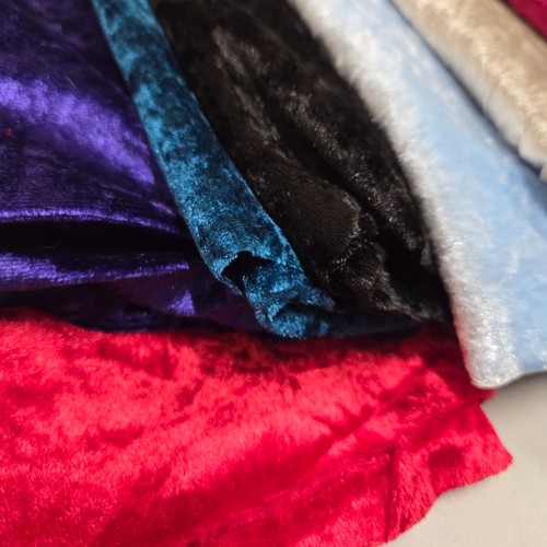 Crushed velvet fabric dress - velvet,