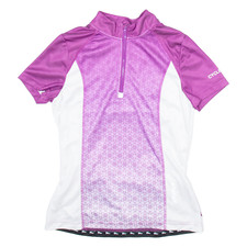 CRIVIT Cycling Womens Jersey White 1/4 Zip S