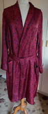 Vintage 1960s Dressing Gown Tricel red with blue gold spots size 40-42 chest