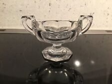 Mid 20thC Pressed Glass Love Cup Two Handled Heavy Good Size Ideal for a Buffet 